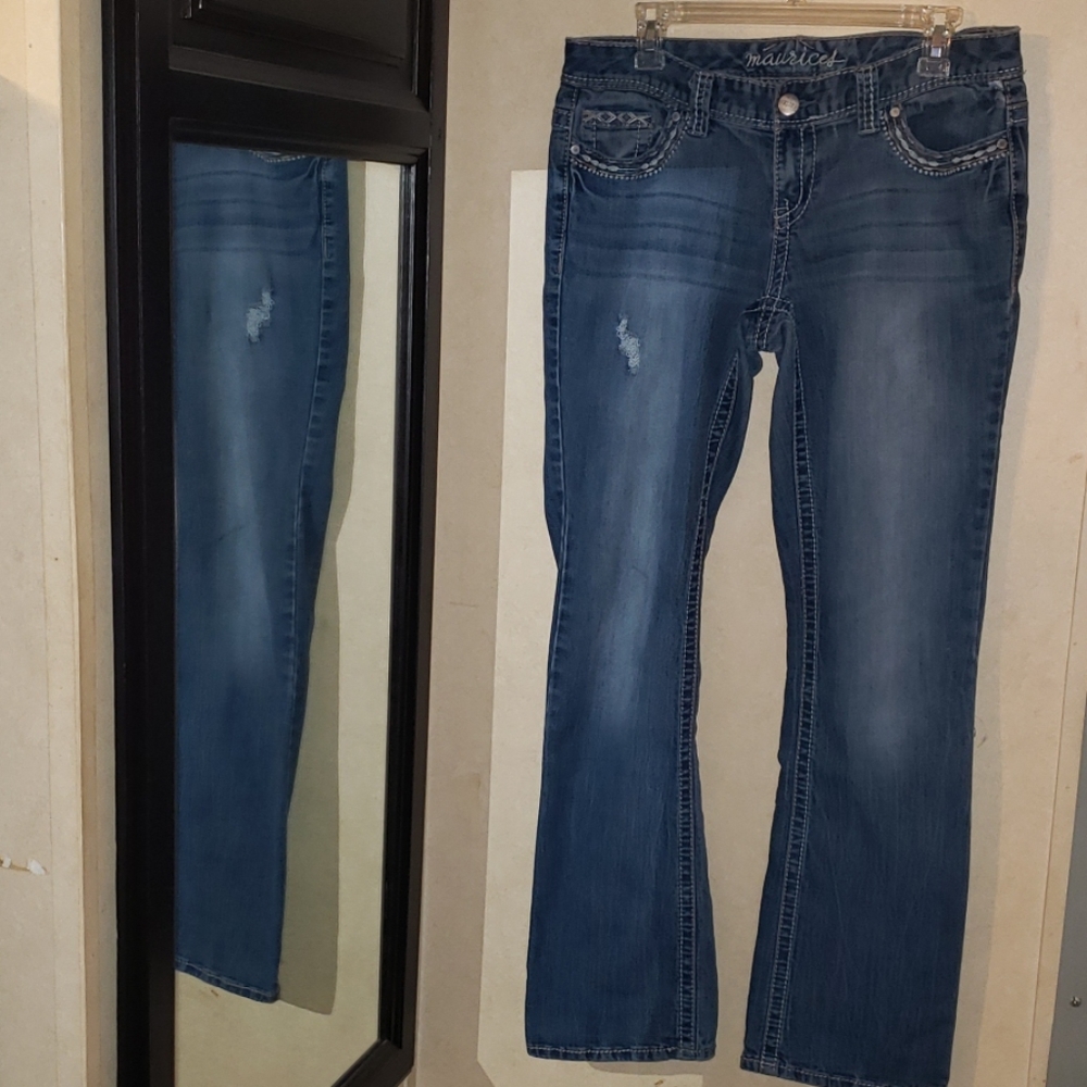 Maurice's stretch bootcut jeans sz- 7/8